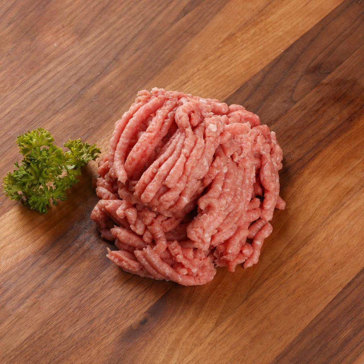 Organic minced pork (raw), chilled, with parsley