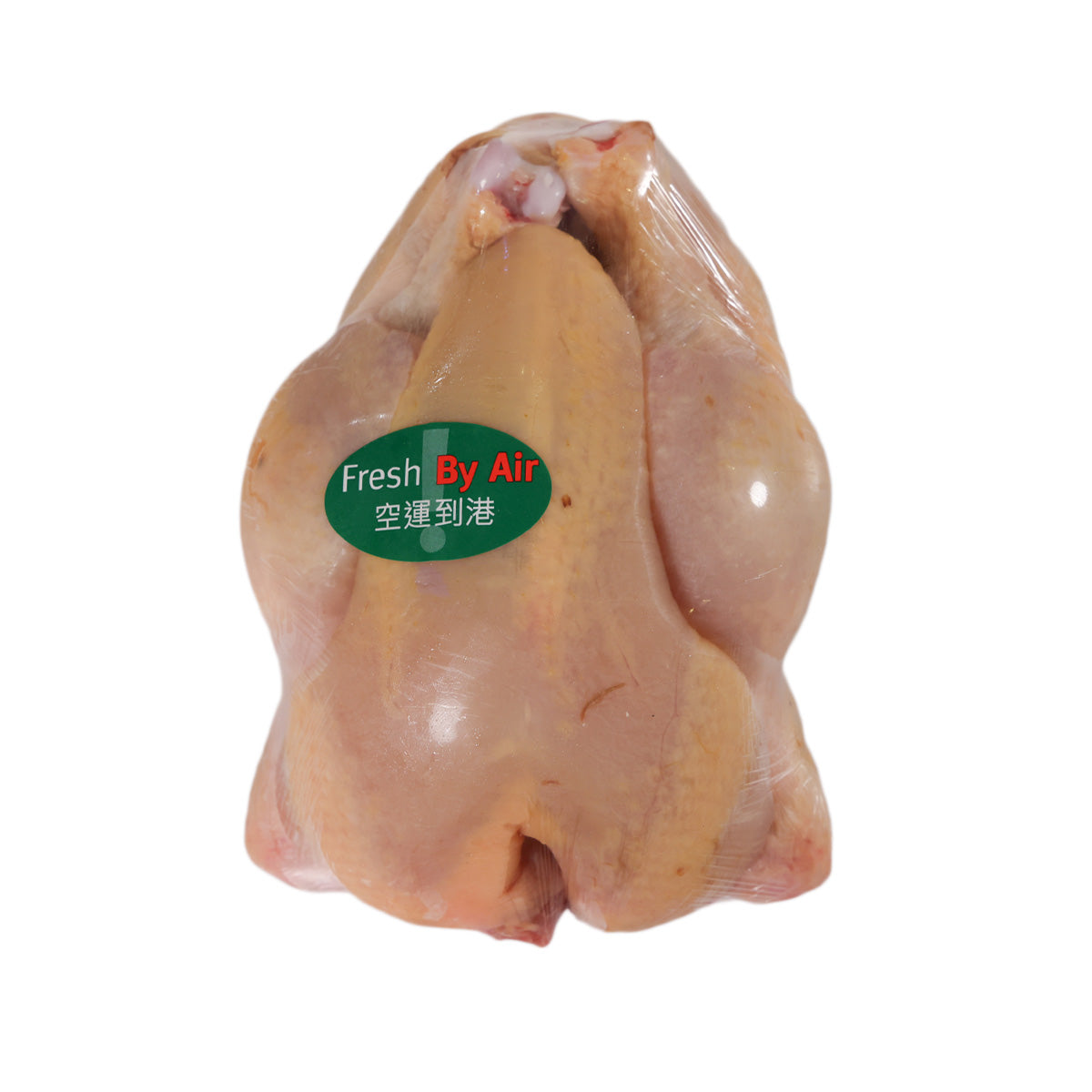 Chilled spring chicken, whole raw poultry with leg and breast visible