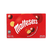 MALTESERS milk chocolate candy box, red packaging with malt balls graphic, 90g