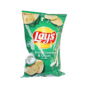 LAY'S potato chips bag, green Sour Cream & Onion flavor, 170g