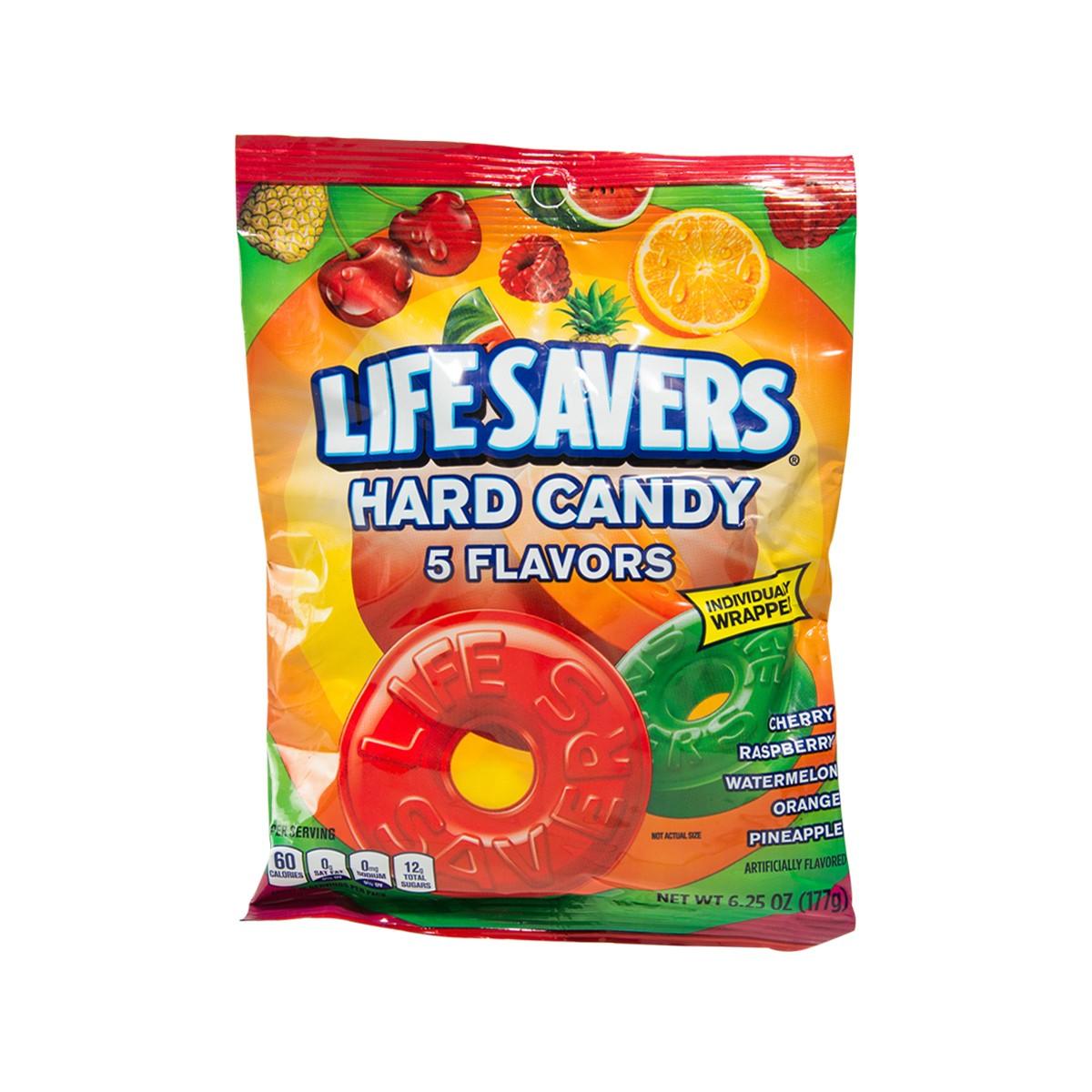 Hard candy pouch: LIFE SAVERS five flavors (177g) colorful fruit front