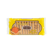 Lady finger biscuits in yellow wrapper, Savoiardi label and front window