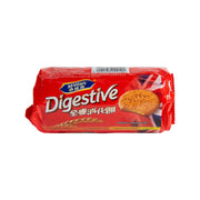 MCVITIE'S Digestive wheat biscuits pack on red wrapper with biscuit image
