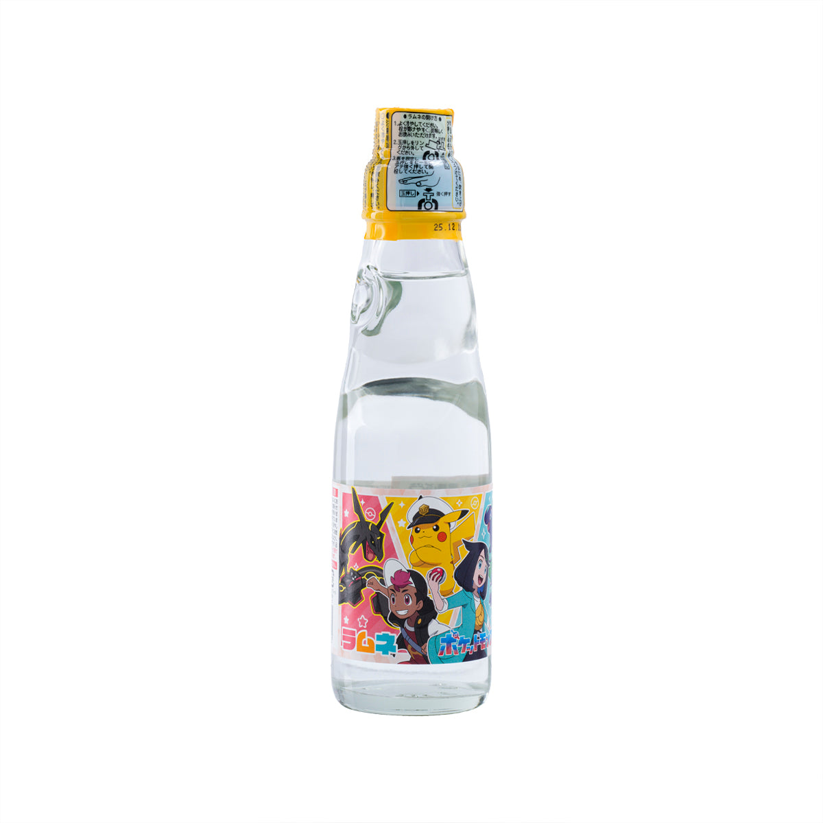 SAITO Pokemon Ramune bottle with colorful front character label, 200 mL