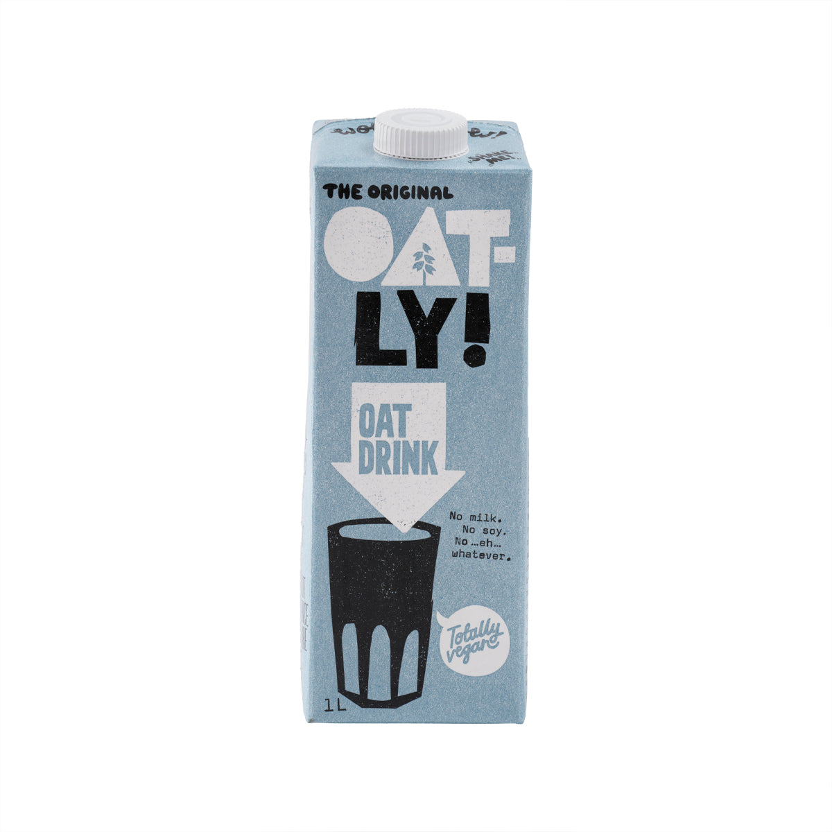 Oat drink carton, blue Original 1L with white cap and front label