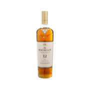 MACALLAN 12-year Sherry Oak single malt whisky bottle with cork and amber liquid