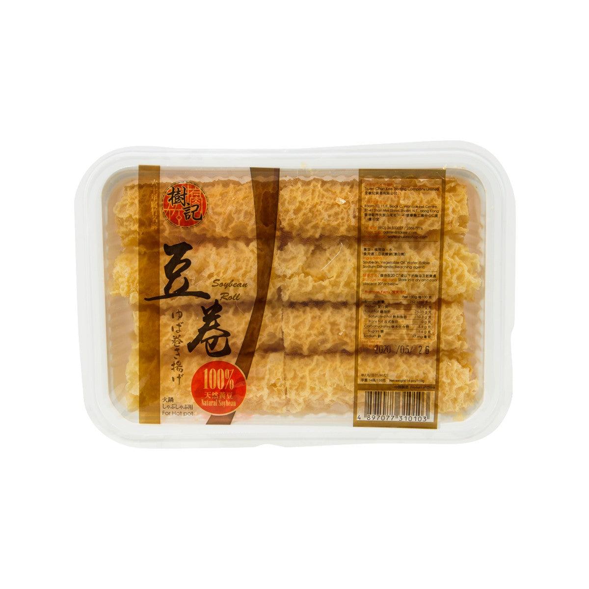 SHUKEE soybean roll, golden crackers in clear plastic tray with label, 150g