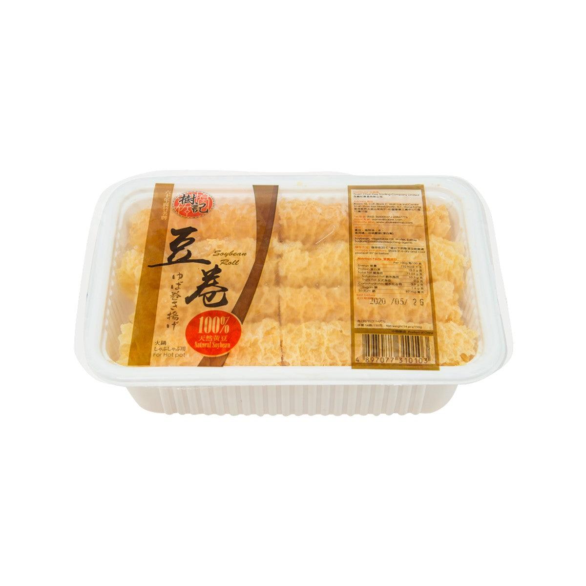 SHUKEE soybean roll, golden pieces in clear sealed plastic tray, 150g