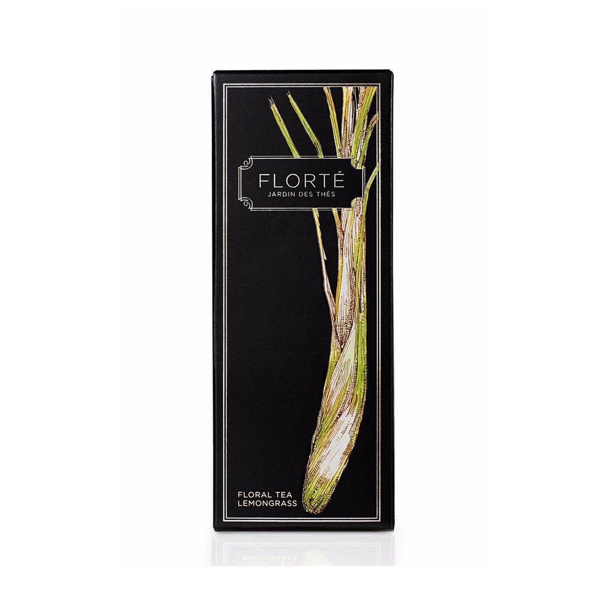 FLORTE loose floral tea box with lemongrass illustration