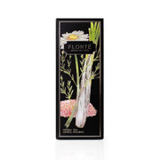 FLORTE herbal rooibos loose tea box with daisy and botanical illustration