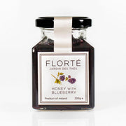 FLORTE honey with blueberry in glass jar, 220g