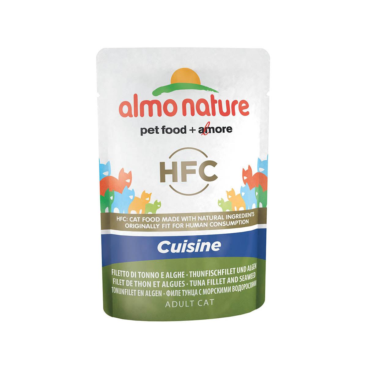 ALMO NATURE cat food pouch, Tuna fillet & seaweed, 55g, HFC Cuisine Adult Cat
