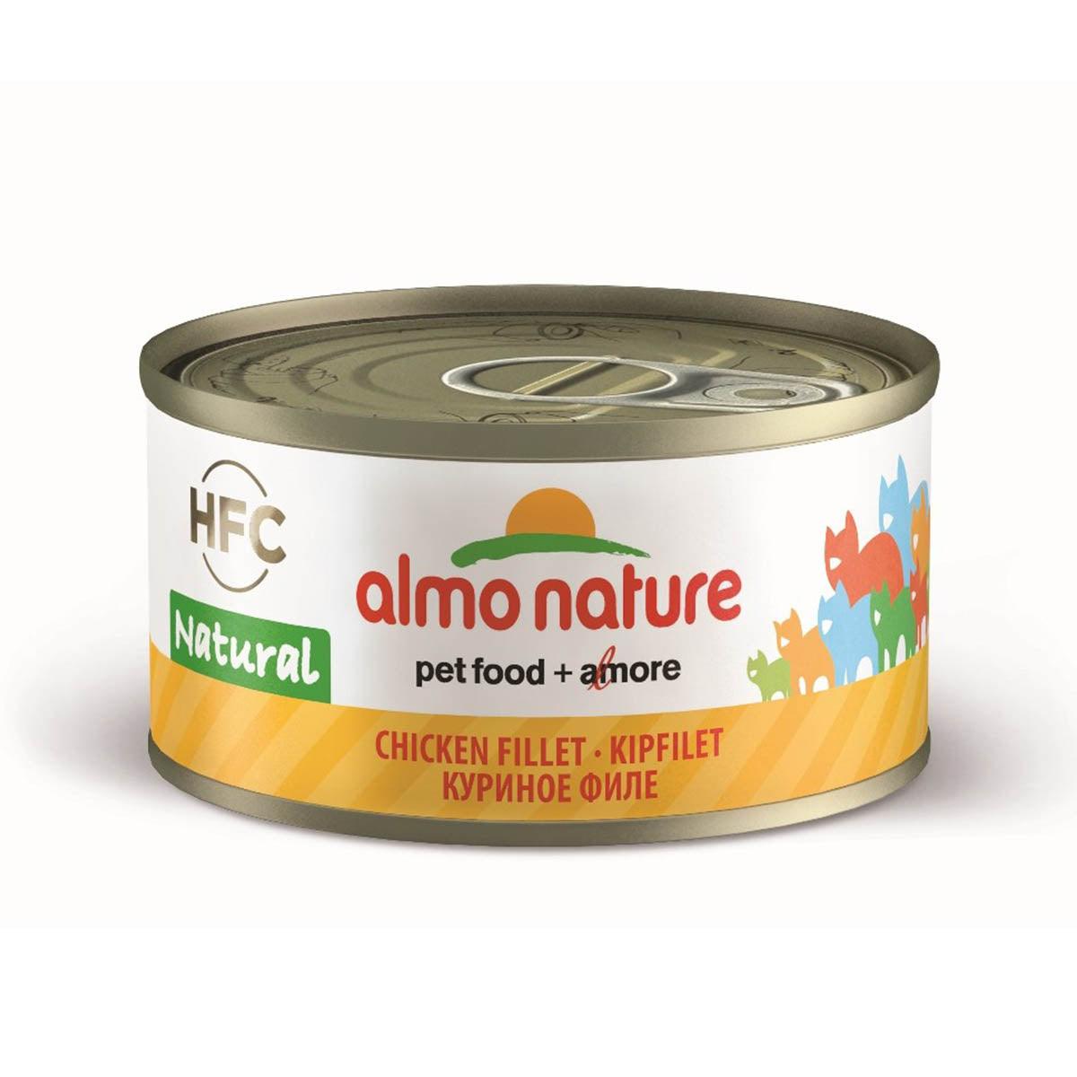 ALMO NATURE cat wet food can, chicken fillet flavor, 70 g