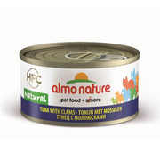 ALMO NATURE cat food can with tuna and clams, 70g wet food
