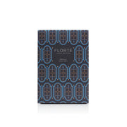 FLORTE organic Earl Grey tea bag box with blue patterned label
