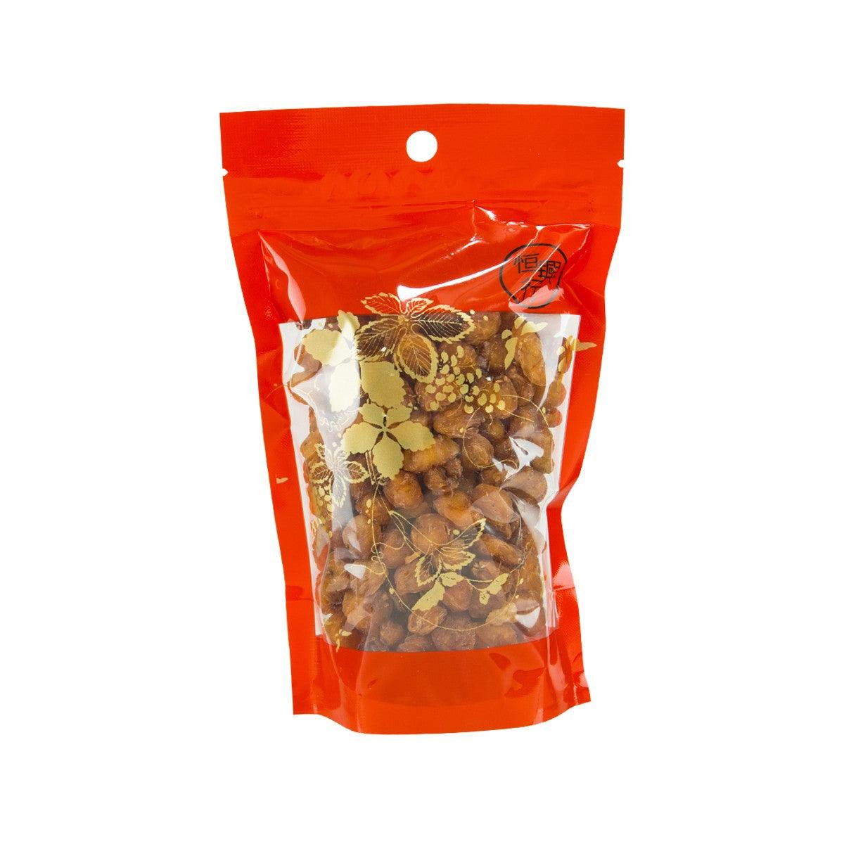Dried longan in red stand-up pouch, with visible dried longan pieces