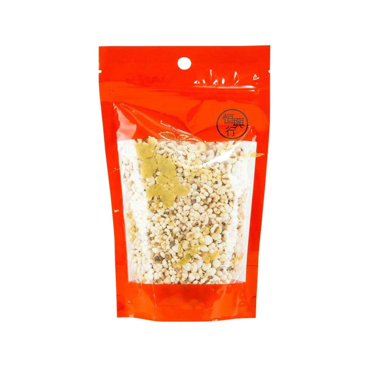HANG HING cooked Chinese pearl barley in red stand-up pouch, visible grains