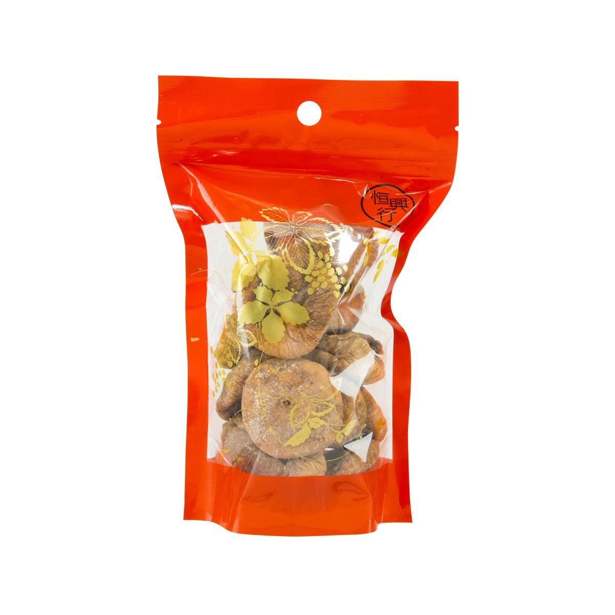 Dried Turkish fig pouch with assorted dried fig slices inside, red sealed package