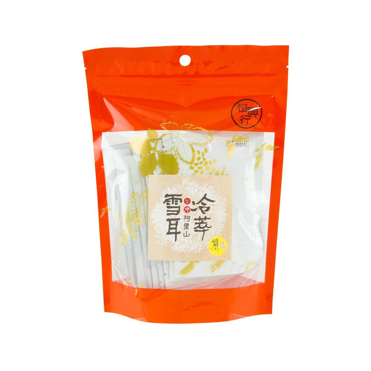 Freeze-dried snow fungus stew pouch in orange with front label