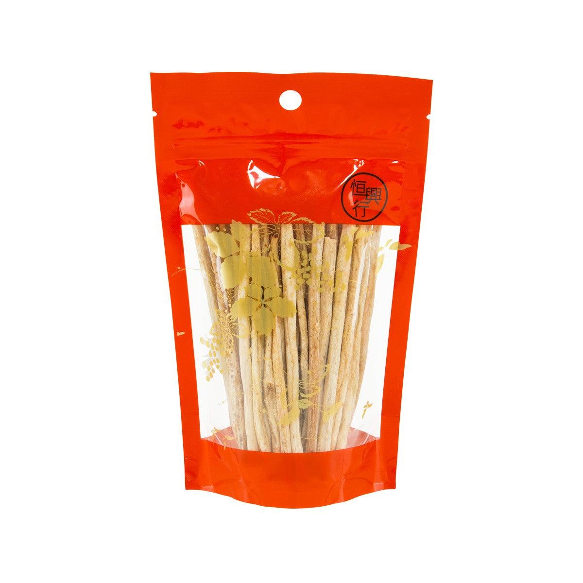 Dried radix sticks in orange resealable pouch, 200g