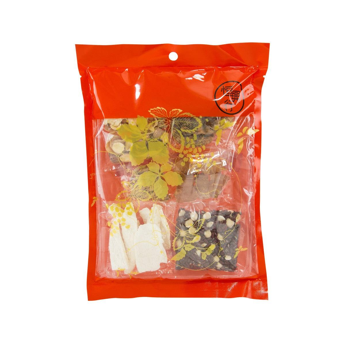 HANG HING herbal soup ingredient pack, red sealed pouch with dried herbs