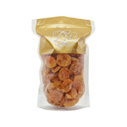 FRUTTI NUTTI dried apricots in clear resealable bag, orange dried halves