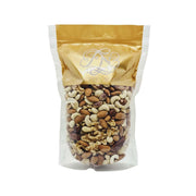 FRUTTI NUTTI mixed nuts pouch filled with assorted light- and dark-brown nuts
