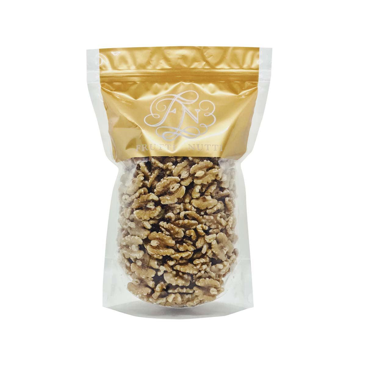 Walnuts in sealed stand-up pouch, mixed broken walnut pieces