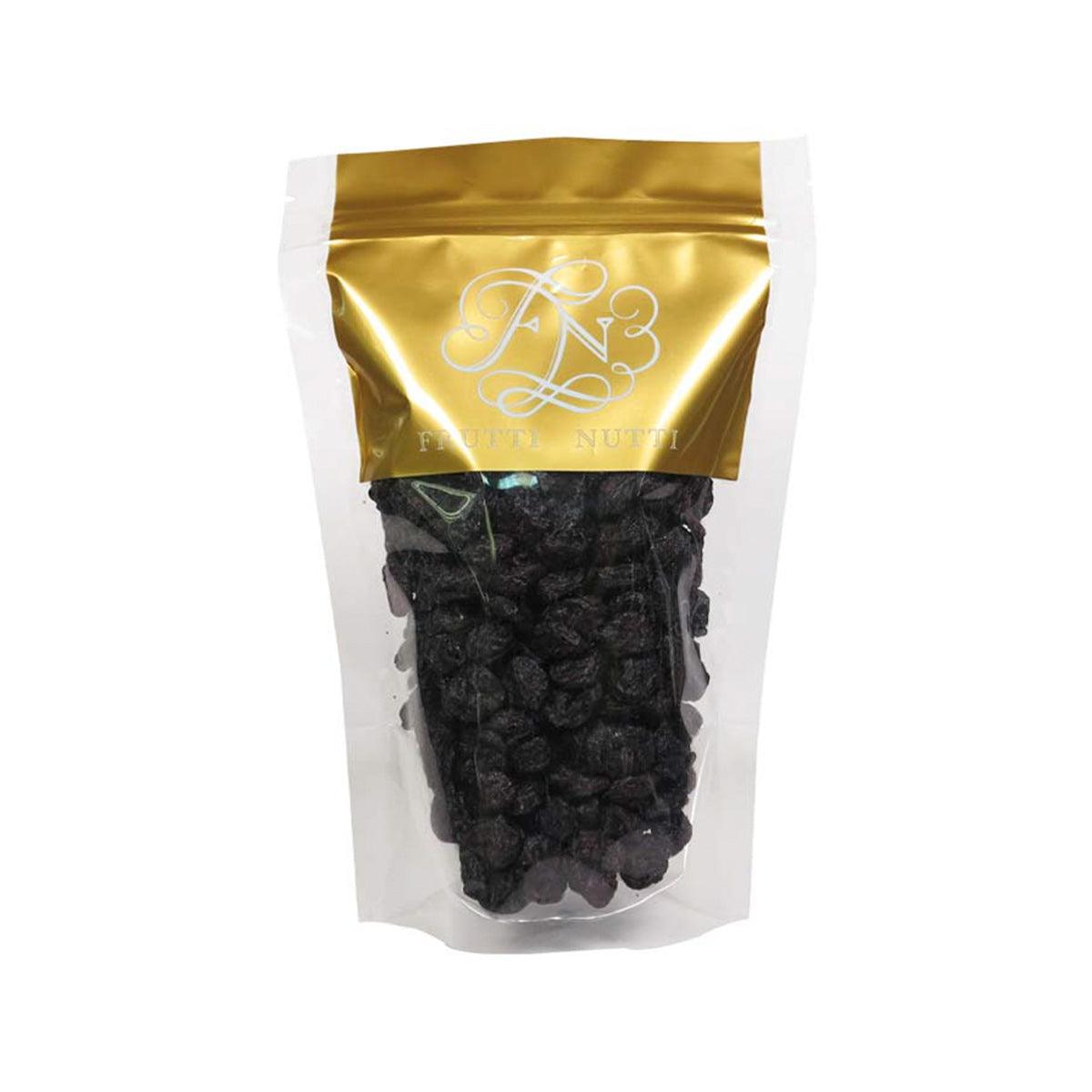 Stand-up pouch of dried blue/purple blueberries, 355g