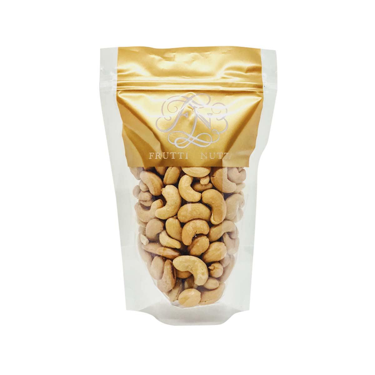 FRUTTI NUTTI roasted salted cashews in resealable pouch