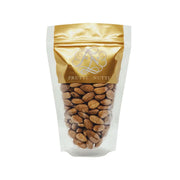 Roasted unsalted almonds pouch with visible almonds, 300g