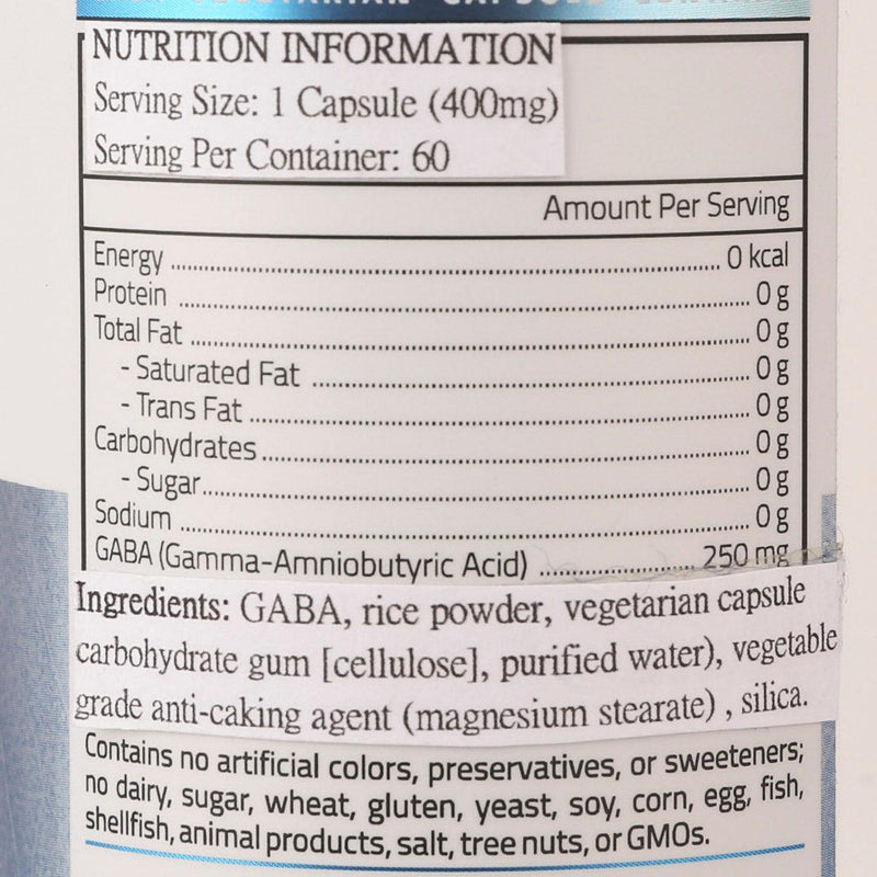 HEALTH QUEST MegNaturals GABA 250mg  (60pcs)