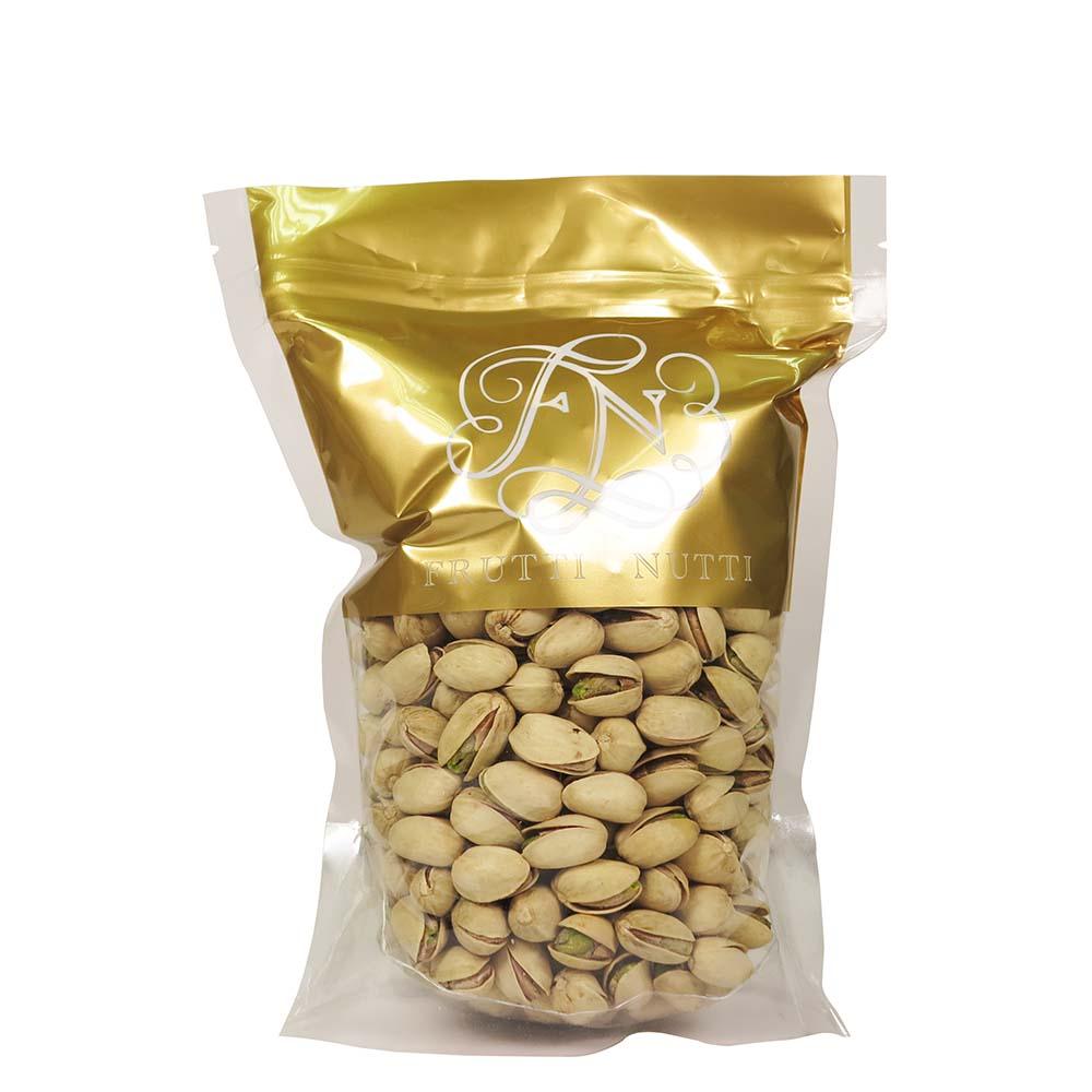 FRUTTI NUTTI roasted & salted pistachios in stand-up bag