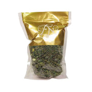 FRUTTI NUTTI pumpkin seeds in gold foil pouch, visible green shell seeds