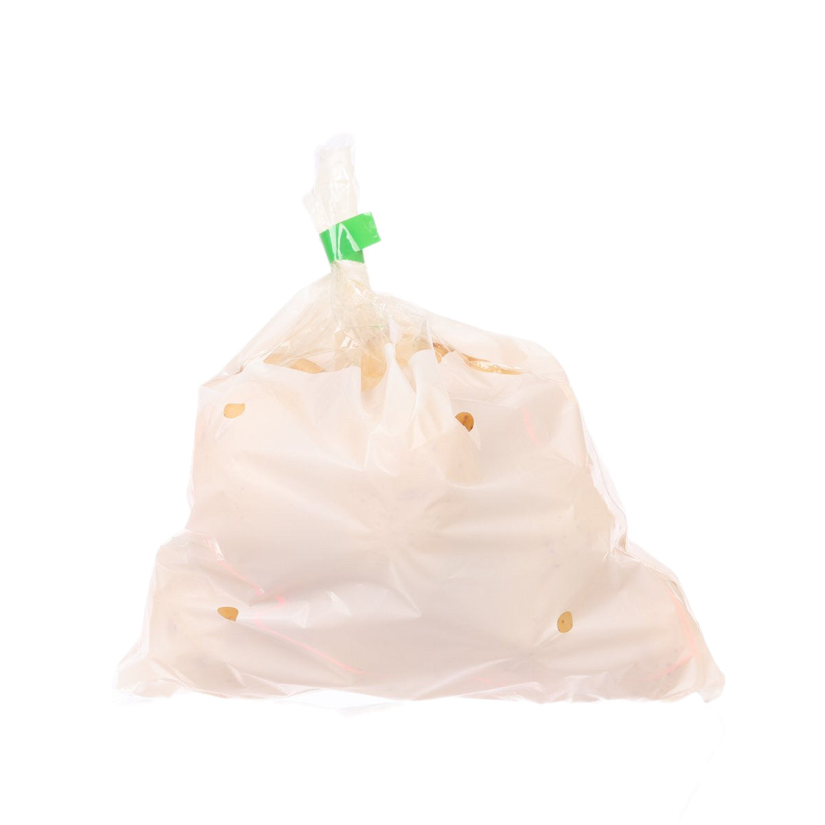 500g potato bag in clear plastic with green label