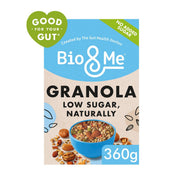 Low-sugar prebiotic granola pouch, 360 g, BIO & Me brand, front view