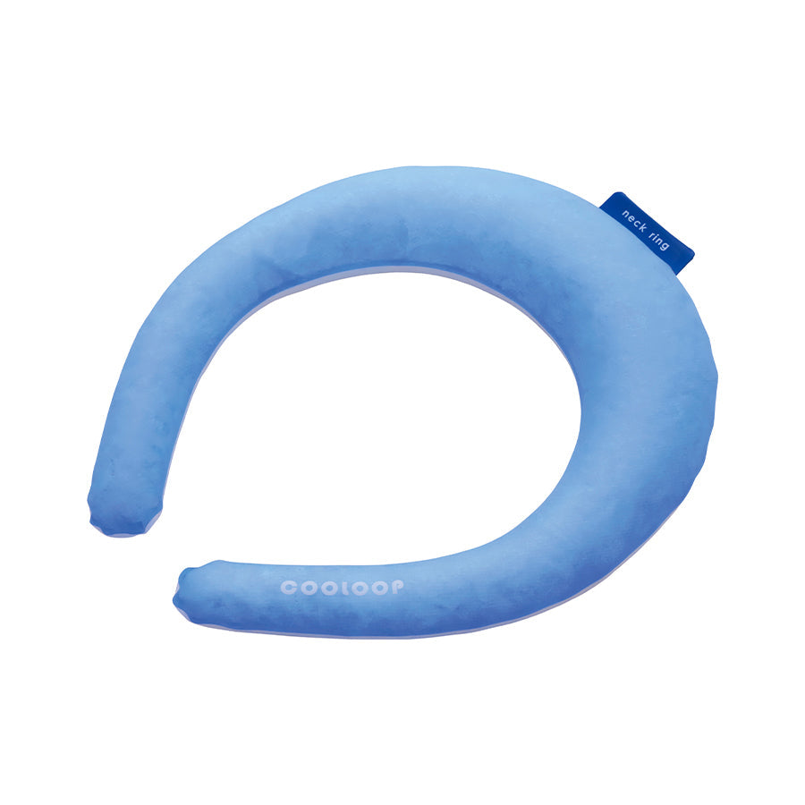 Blue cooling neck ring, curved U-shape with “neck ring” label