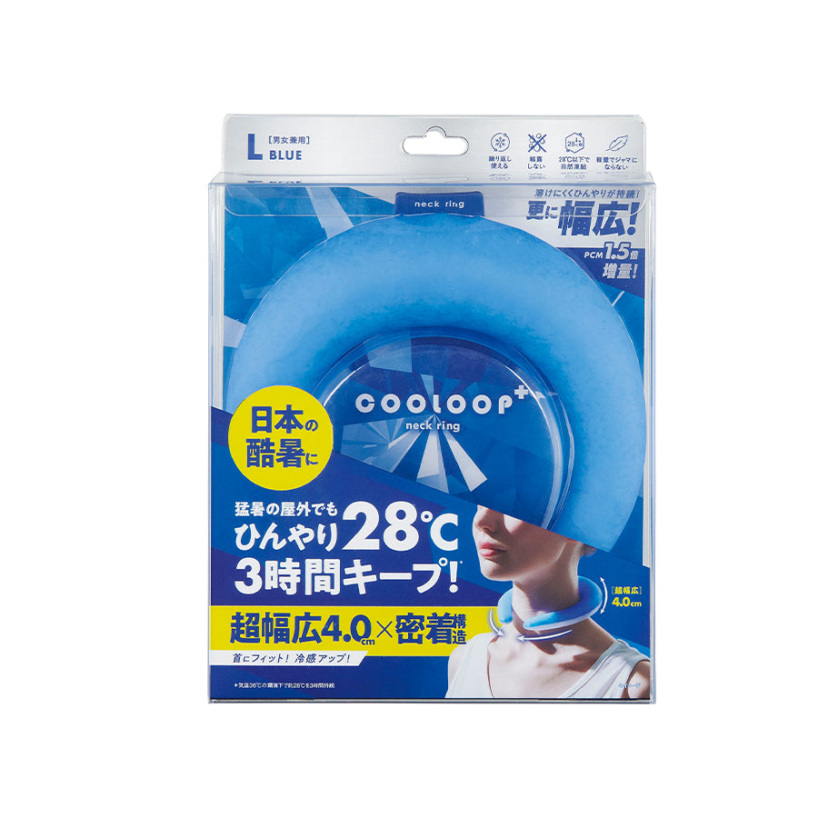 cooloop+ neck ring cooling product in blue retail box, size L