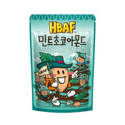 Mint chocolate almond snack bag with resealable pouch