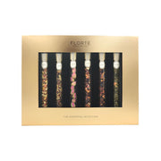Glass tube tea gift set in champagne gift box with assorted tea tubes