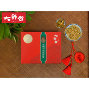 DASHIJIE porcini thick noodles 6-pack with red box, bowl of noodles, and porcini