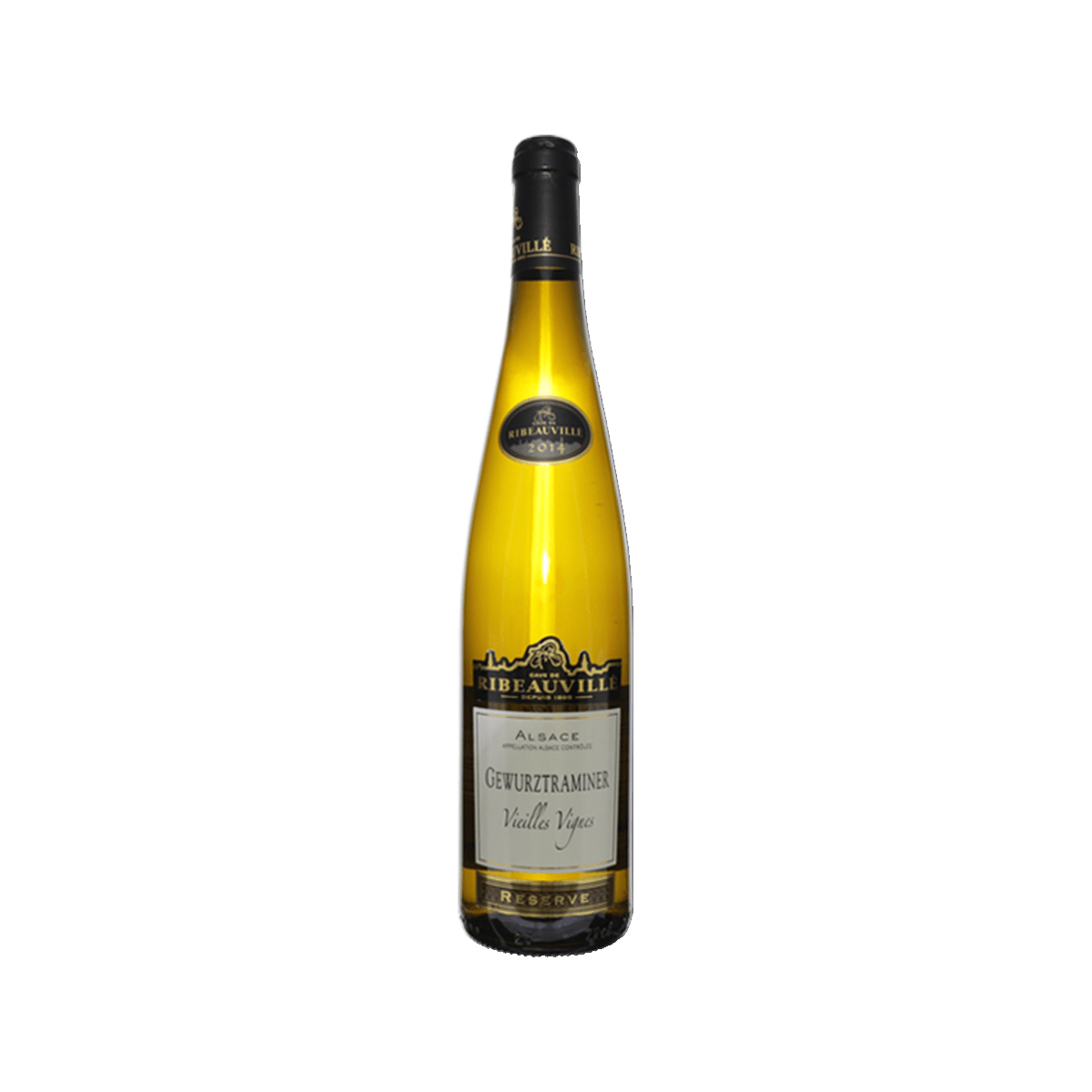 RIBEAUVILLE Alsace Gewurztraminer wine bottle, 750 mL