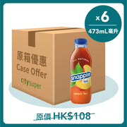 SNAPPLE peach tea case with 6 bottles, 473 mL each, orange peach drink bottle