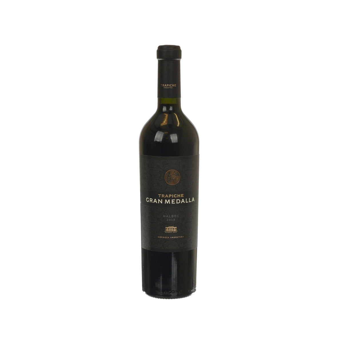 TRAPICHE Gran Medalla Malbec 19/22 wine bottle, front label and foil neck seal