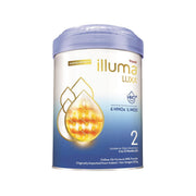 WYETH Illuma LUXA Stage 2 follow-on formula can, blue-and-white with lid, 800g