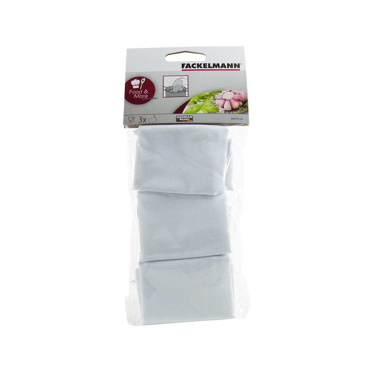 FACKELMANN soup bag set of 3, light blue bags in clear retail pack