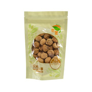 Dried figs in stand-up pouch, visible brown dried fig pieces