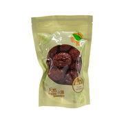 Dried red dates in sealed green pouch, 120 g, dates visible through front window