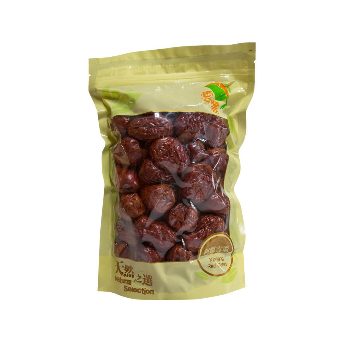 Xinjiang red dates pouch (500g) with dried red dates inside