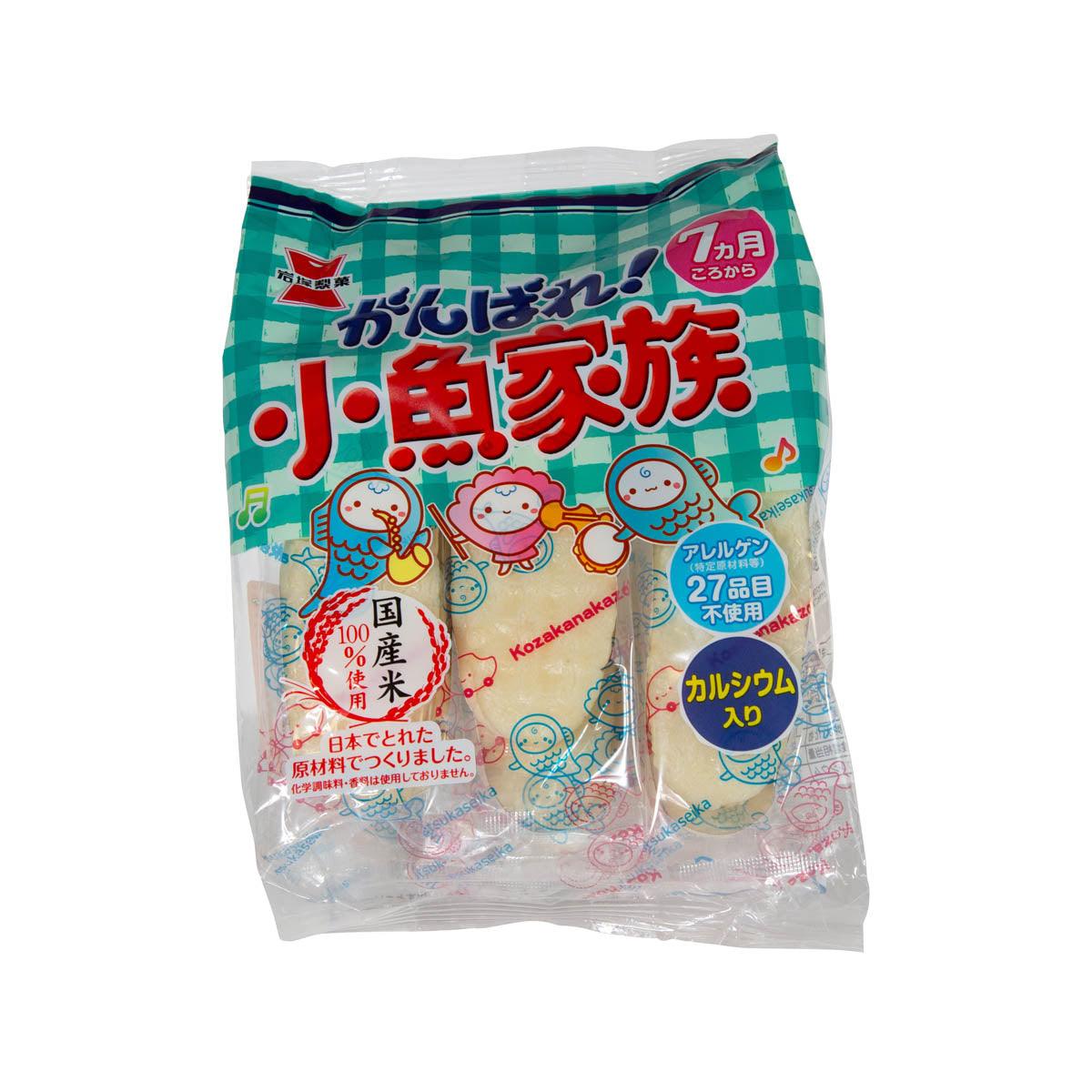 IWATSUKA rice cracker bag with small fish family design, 43 g